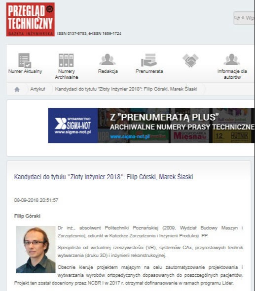 Przegląd Techniczny - Złoty Inżynier